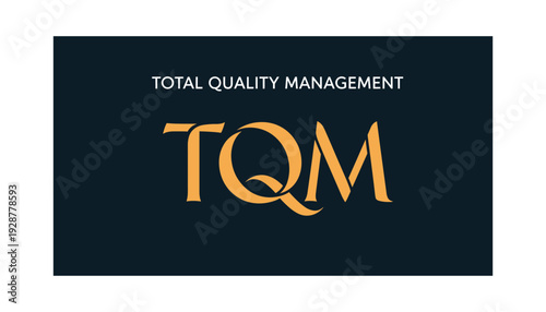 Total Quality Management TQM logo design for business excellence
