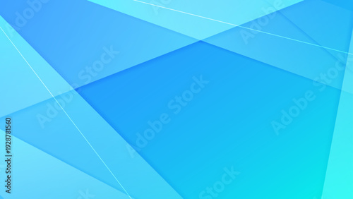 Elegant blue crystal geometric background featuring sharp transparent layers and diagonal lines for corporate identity