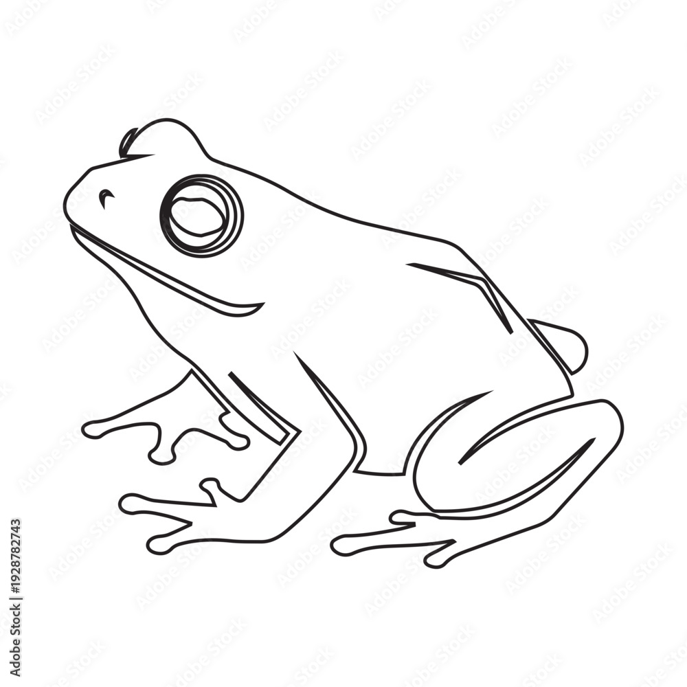 Fototapeta premium Simple Frog Line Art