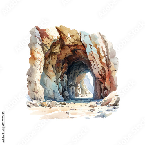 cave hand drawn vector illustration