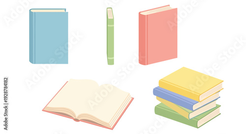 Collection of Books and Stationery Items.
