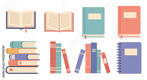 Collection of Various Books and Notebooks.