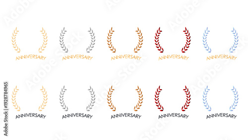 ランキング用あしらいフレームセット(ビジネス スポーツ 表彰 アニバーサリー  LP 高級感 金) :anniversary icon 10