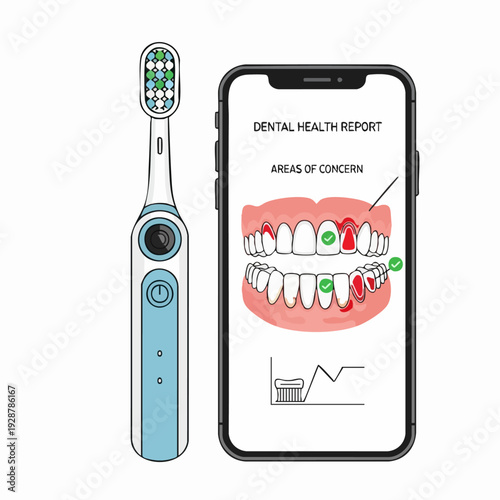 Digital dental health app and electric toothbrush.