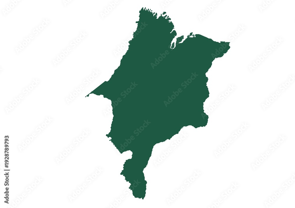 Fototapeta premium Mapa dos estados do Brasil - Maranhao