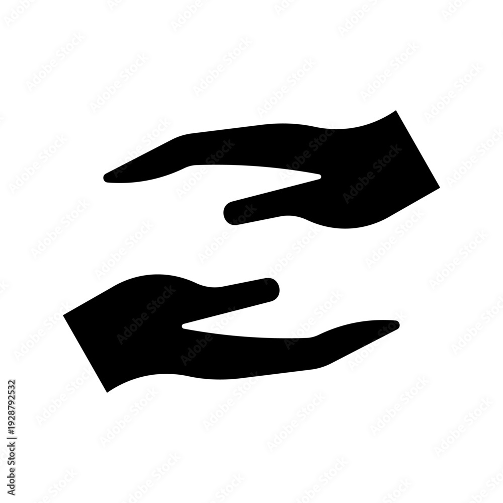 Obraz premium Hand icon on white background