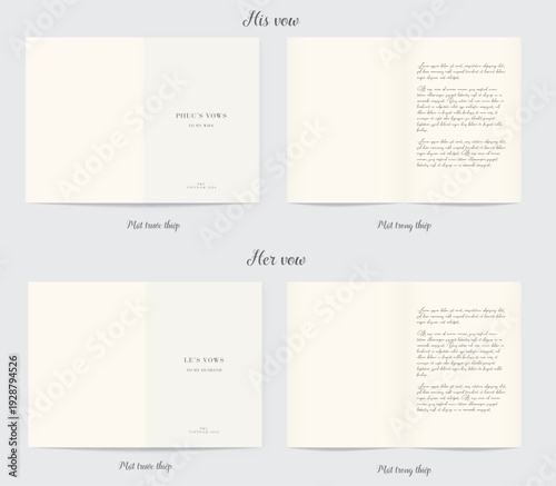 Minimal Wedding Vows Mockup with Elegant Neutral Design