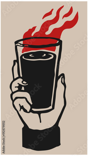 illustration vector tattoo design fire