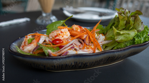 Spicy Thai Seafood Salad wi...