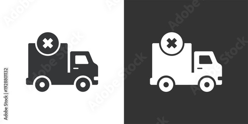Delivery Cancelled icon. Solid glyph series icon