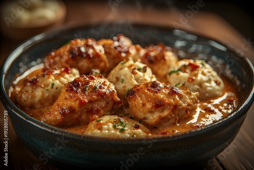 Wallpaper Mural bbq chicken and dumplings in a bowl Torontodigital.ca