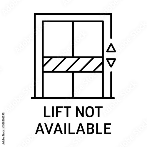 Out of service signage icon with transparent background unavailable notice symbol
