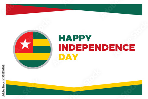 togo happy independence day vector design template illustration
