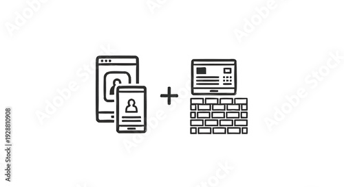 Digital Security and Network Protection Concept.