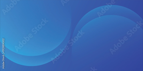 Abstract blue background with overlapping circles and vibrant gradients.