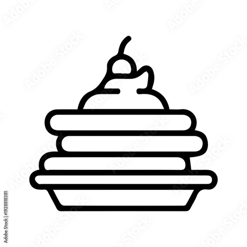 Stack of Pancakes with Cherry