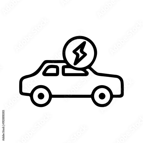 Electric Car Charging Icon