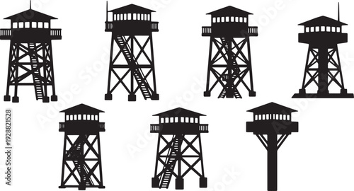 Forest Ranger Tower Elements for Surveillance