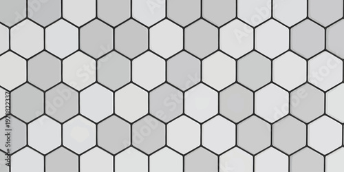 3D Matte White Hexagon Honeycomb Architectural Texture