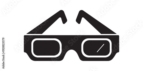 A pair of 3d glasses on a white background