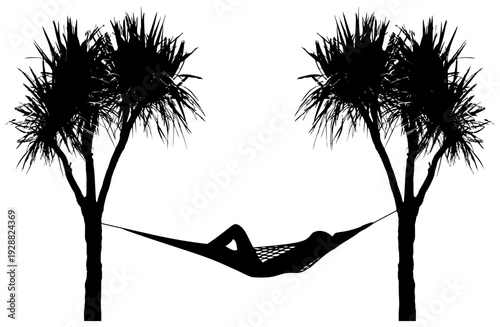 woman in hammock