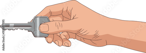 Hand Holding Key