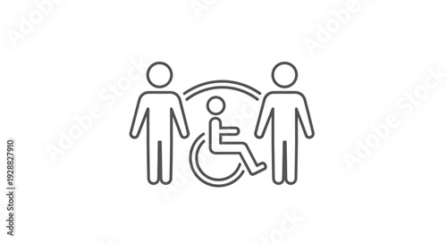 People with disability icon showing inclusion and support.