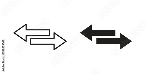 Transfer arrows icon Thin Collection. Editable Stroke. Suitable for Websites