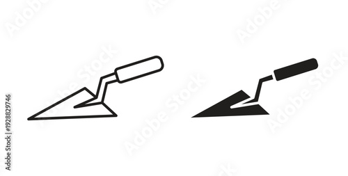 Trowel icon Thin Collection. Editable Stroke. Suitable for Websites