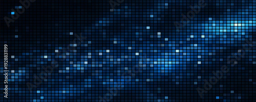 Wallpaper Mural Abstract grid pixel pattern background. Vector illustration element with square, geometric mosaic, texture on dark blue color. Graphic design for digital datum, technology futuristic background Torontodigital.ca