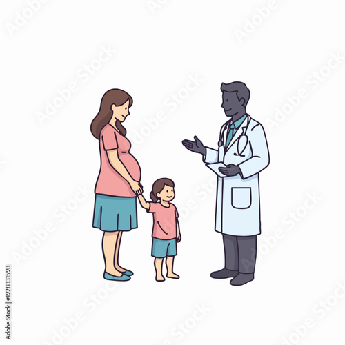 Pregnant Woman During Doctor Consultation.