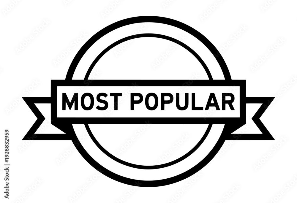 Fototapeta premium Most popular badge icon vector isolated on Transparent Background