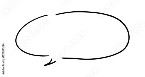 細いペンの手書き吹き出し_黒