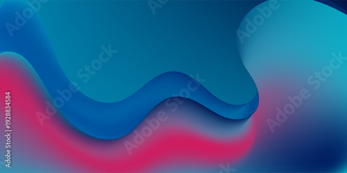Futuristic Holographic Liquid Background with Neon Iridescent Gradient Waves