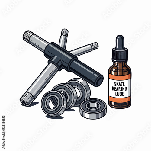 Skate bearing kit with lube.