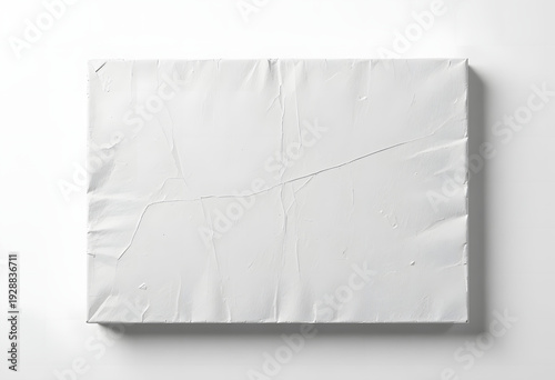 Blank White Cardboard Texture with Soft Creases and Matte Surface