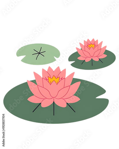 pink water lily