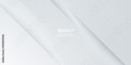 White Paper Abstract Background with 3D Geometric Interior Light Effect. Suit for banner, web, brochure, pamflet and presentation