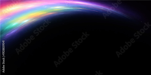 A glowing blue planet Earth shines within the dark universe as a sphere of light near the sun and moon, creating an artistic design of rays across the starry black sky of the galaxy