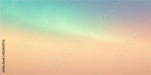 Abstract colorful background of grunge paper texture with sunset stripes over a blue ocean horizon landscape