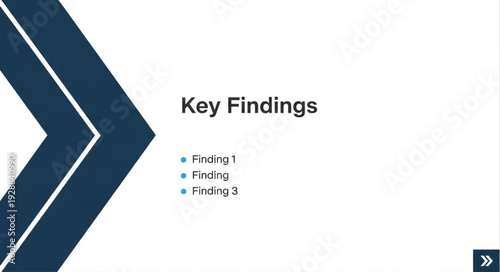 Key Findings Presentation Slide with Bullet Points.