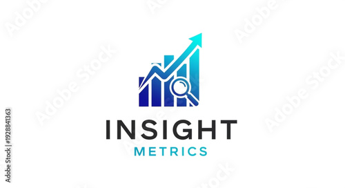 Insight Metrics Logo with Bar Chart and Magnifying Glass.