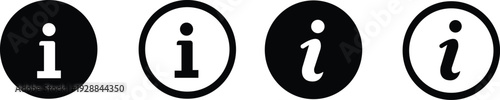 Info icons set. Information icon collection. Info button. Info symbol flat style - stock vector. isolated on transparent background