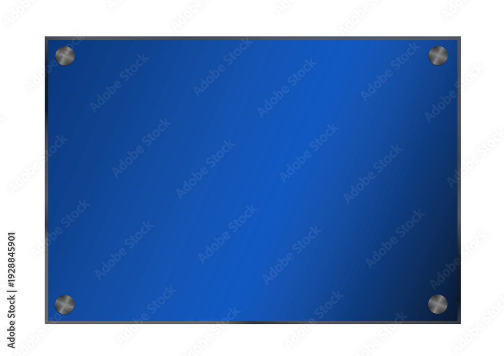 Obraz premium Plaque de verre rectangulaire bleue