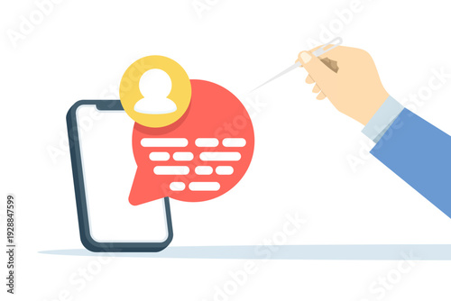 Flat vector of speech bubbles pierced by needles, symbolizing miscommunication, negotiation problems, misunderstanding, and talking without meaningful content.