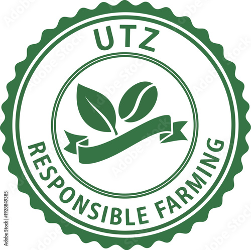 UTZ Responsible Farming Certification Badge for Sustainable Agriculture and Ethical Food Production