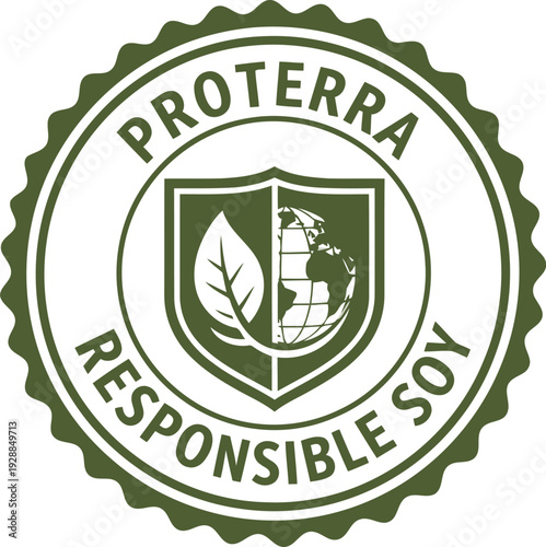 ProTerra Responsible Soy Certification Badge for Sustainable Agriculture and Eco-Friendly Products