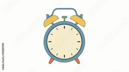 Classic retro alarm clock illustration on a white background symbolizing time management and punctuality