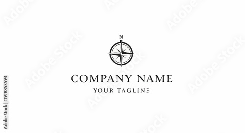 Simple Black Compass Logo Design Element.