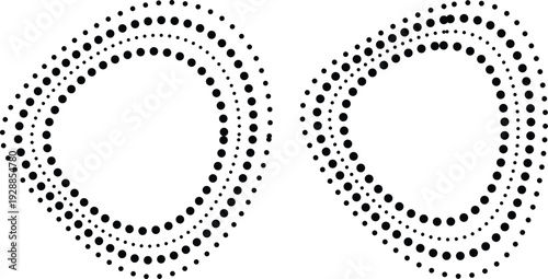 Abstract Halftone Geometric Shape Collection